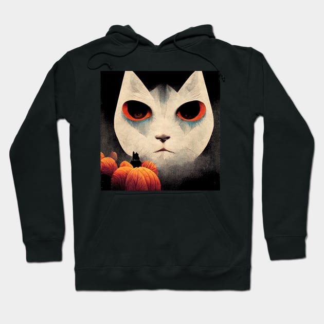 Evil Halloween Cat Hoodie by Planty of T-shirts